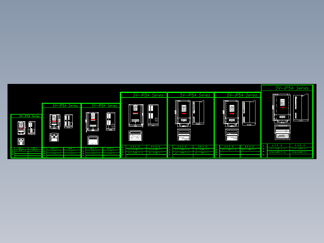 LS产电变频器Starvert-iP5A CAD