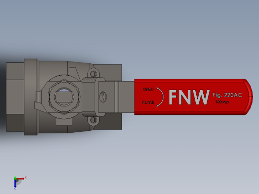 FNW-FNW220ACG二片式内螺纹球阀俯视缩略图