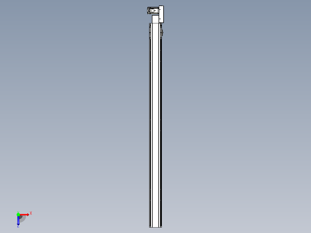 皮带直线轴半封闭可选导轨TPA-HNB-105D-90-L1550-ML-C-P20-N3俯视图