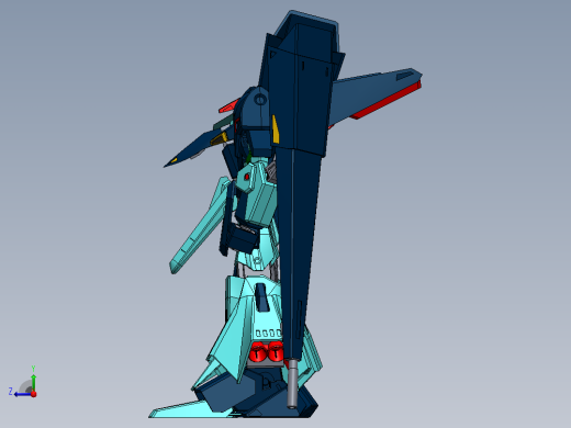 高达ORX-005贾普兰3D模型右视缩略图