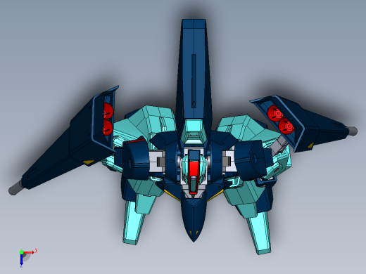 高达ORX-005贾普兰3D模型俯视缩略图
