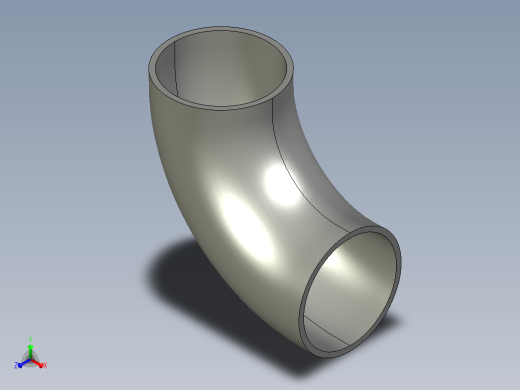 45°、90°弯头[2-90C(10S)]正等轴测缩略图