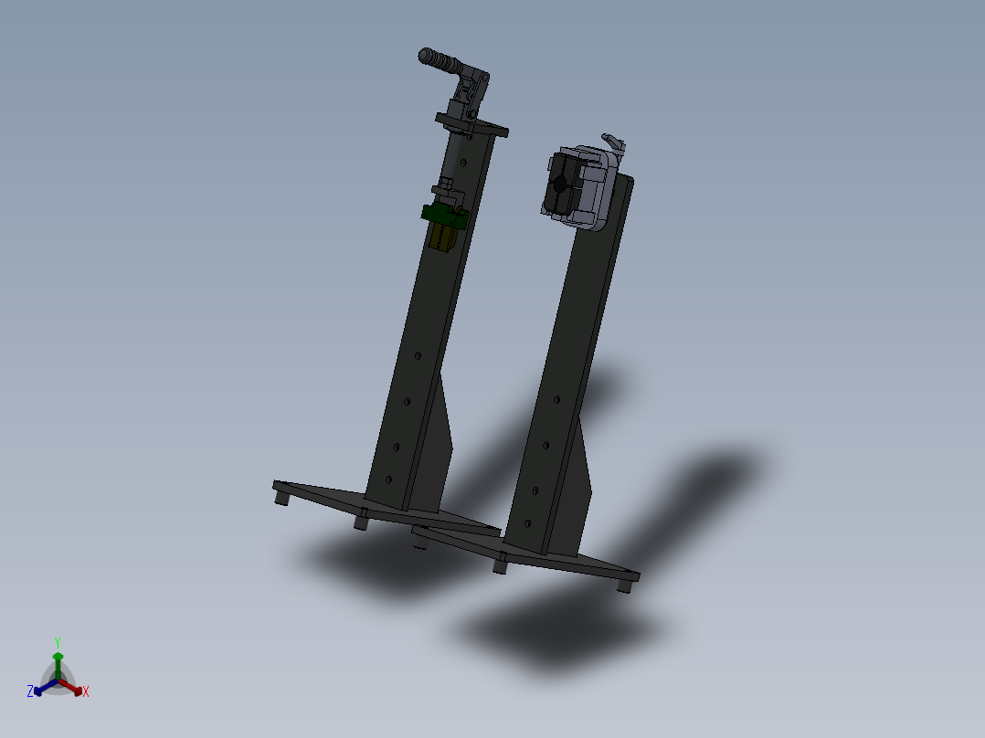 小水槽四角焊接夹具   大水槽四角外点焊正等轴测图