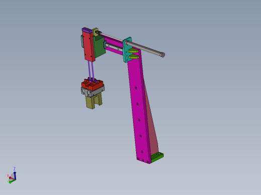 气缸机械手取放料夹取产品机构图sw13可编辑