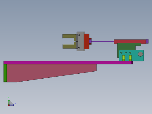 气缸机械手取放料夹取产品机构图sw13可编辑左视缩略图