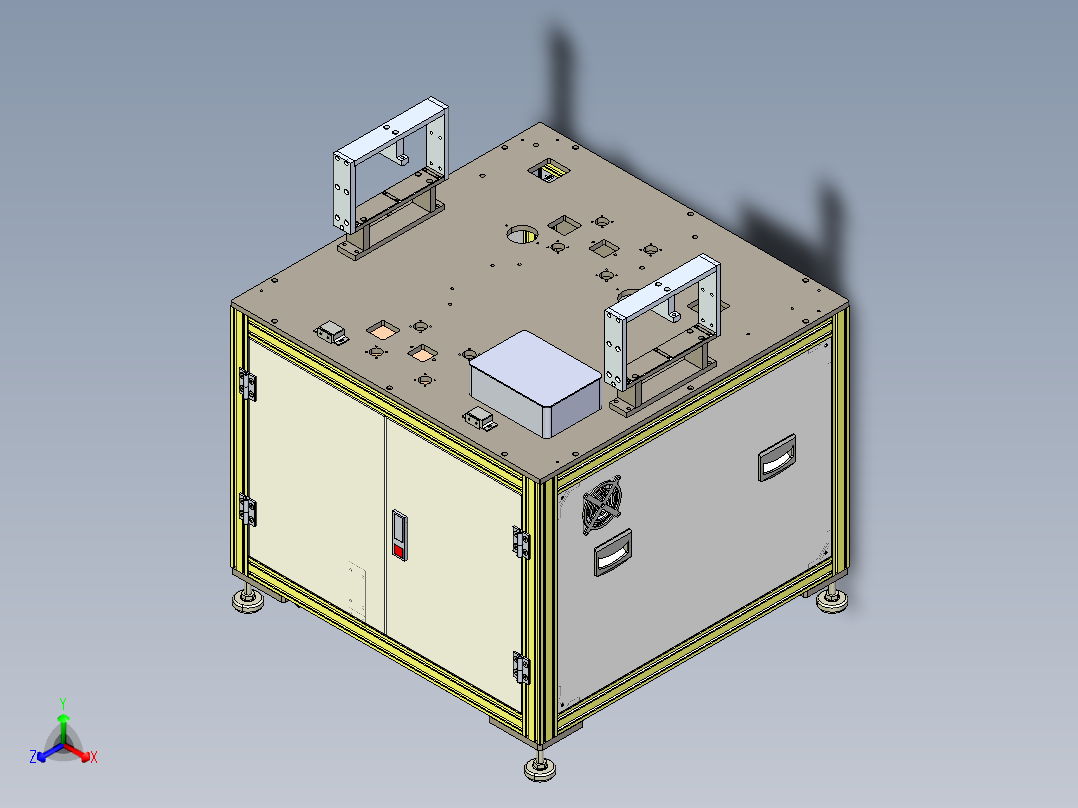 机器电动箱正等轴测图