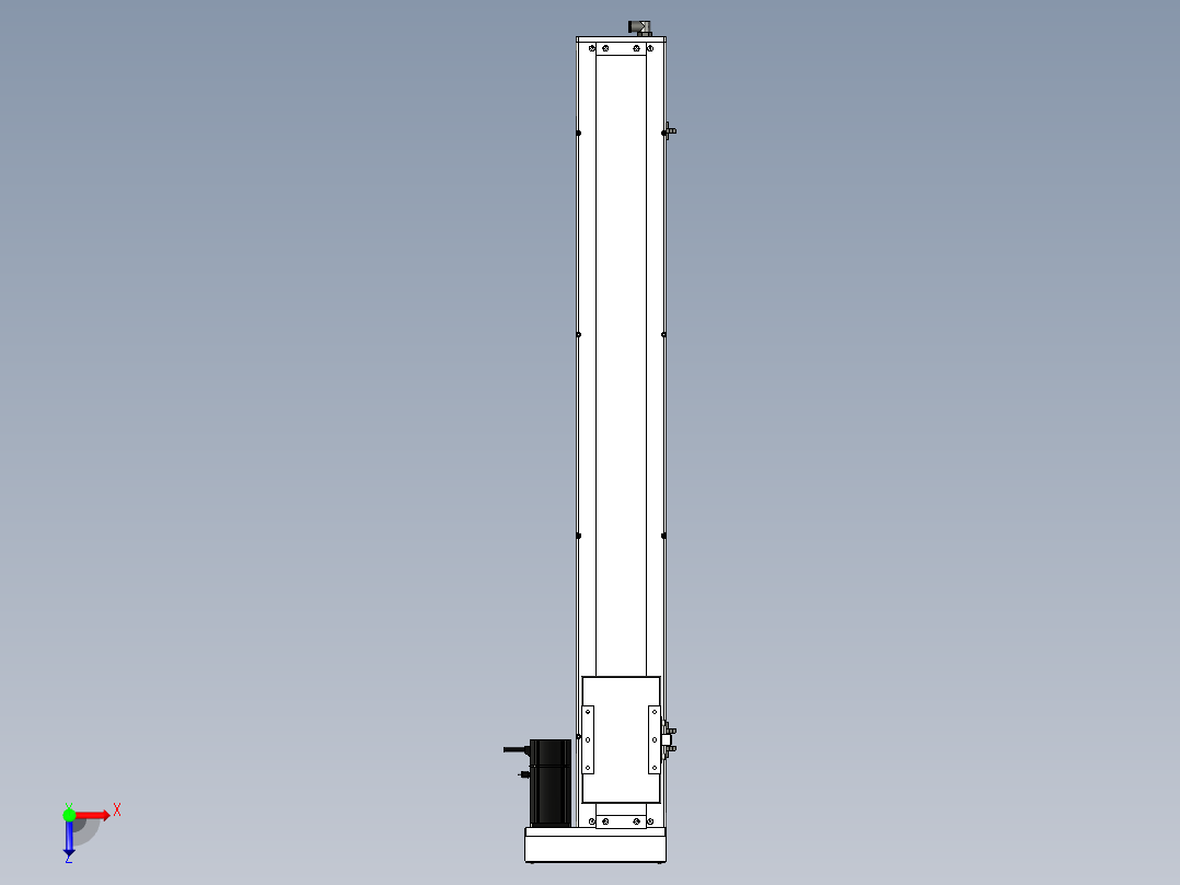 Toyo东佑达直线模组-ECH14-900-BR-200W+煞車俯视图