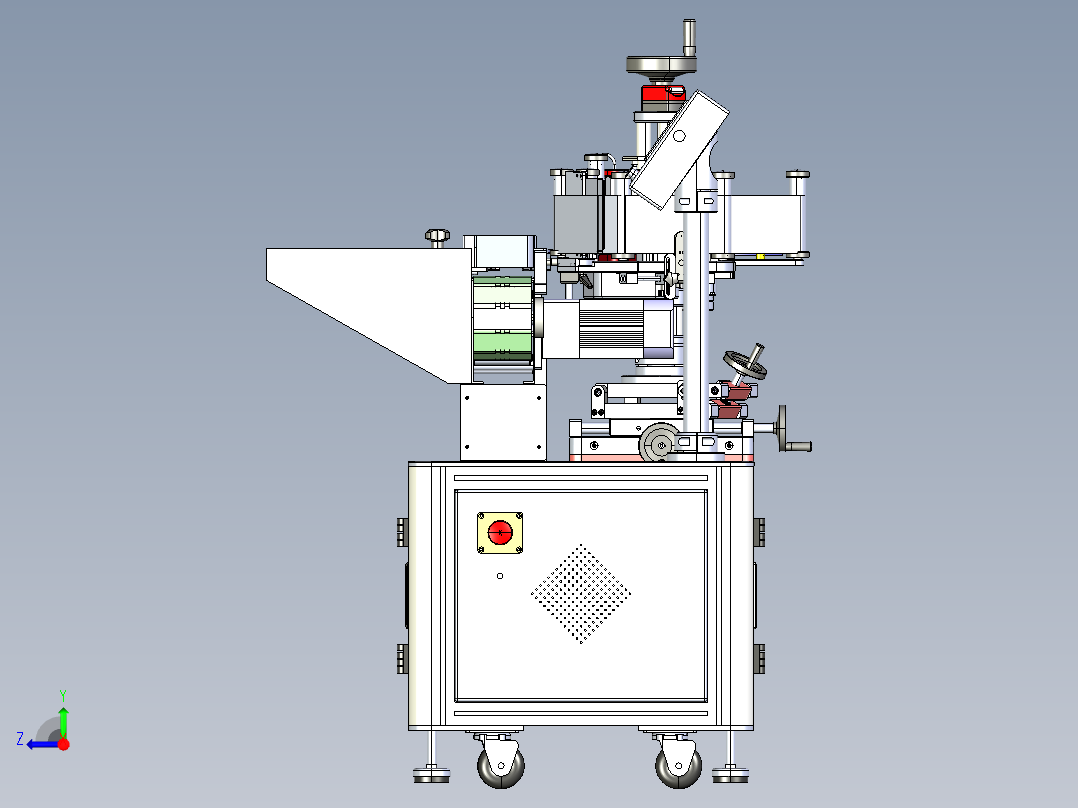 全自动立式圆瓶贴标机右视图