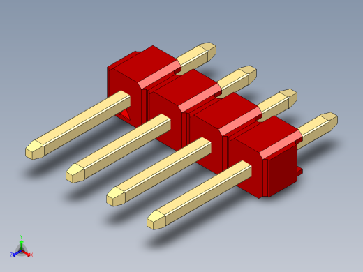 彩色公头100mil（2.54mm）系列-DS1021_red_1x04p_100mil_Type1_rev1.0