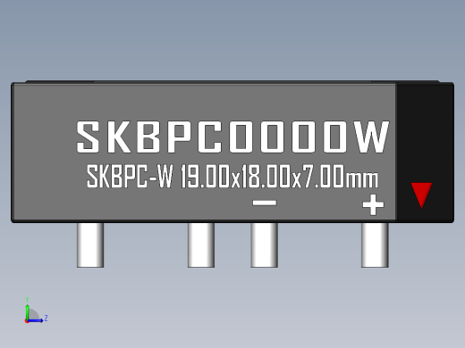 桥式整流器-SKBPC-W左视缩略图