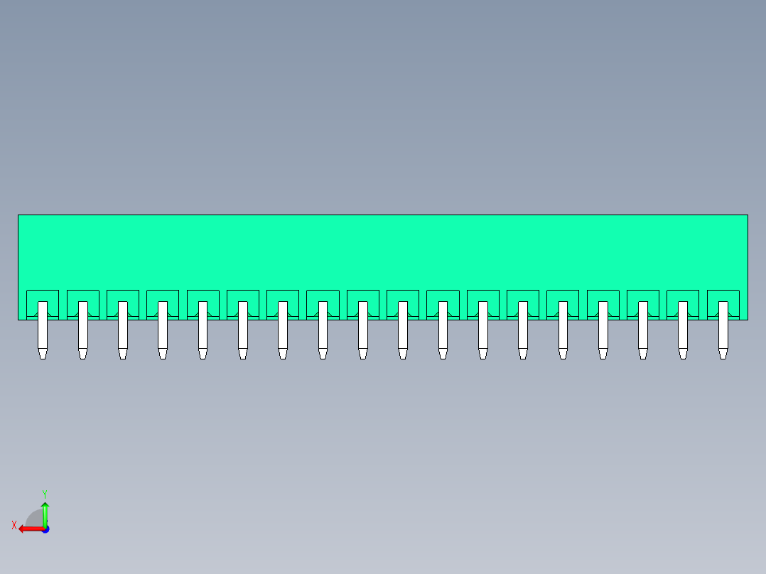 DEGSON 15EDG 系列 3.5mm 插拔式接线端子 FullPack-15EDGVC-3.5-18P-14-00AH后视图