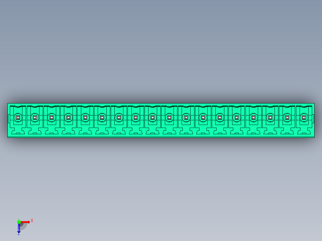 DEGSON 15EDG 系列 3.5mm 插拔式接线端子 FullPack-15EDGVC-3.5-18P-14-00AH俯视图