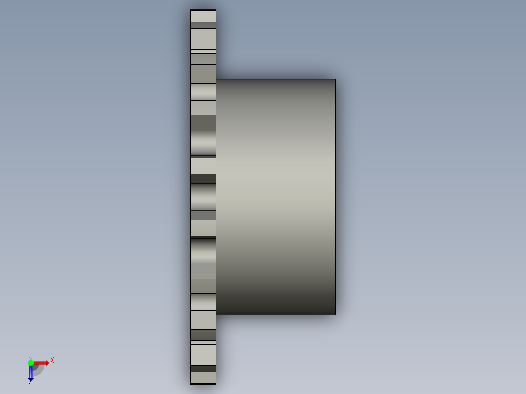 鏈輪惰輪XIS-S-3D多系列多零件图纸模型俯视图