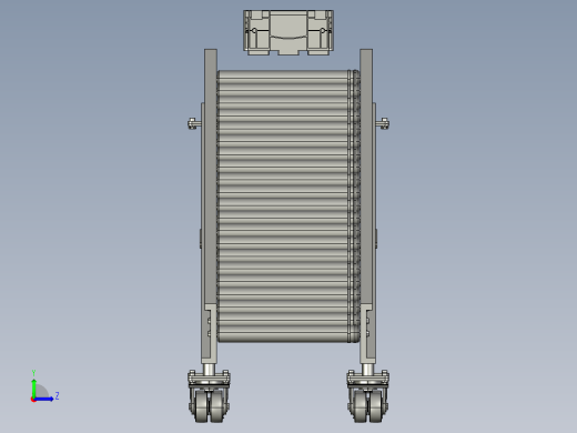 斜坡滚筒输送线roller-conveyor-25-stp左视缩略图