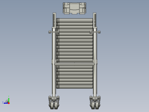 斜坡滚筒输送线roller-conveyor-25-stp右视缩略图