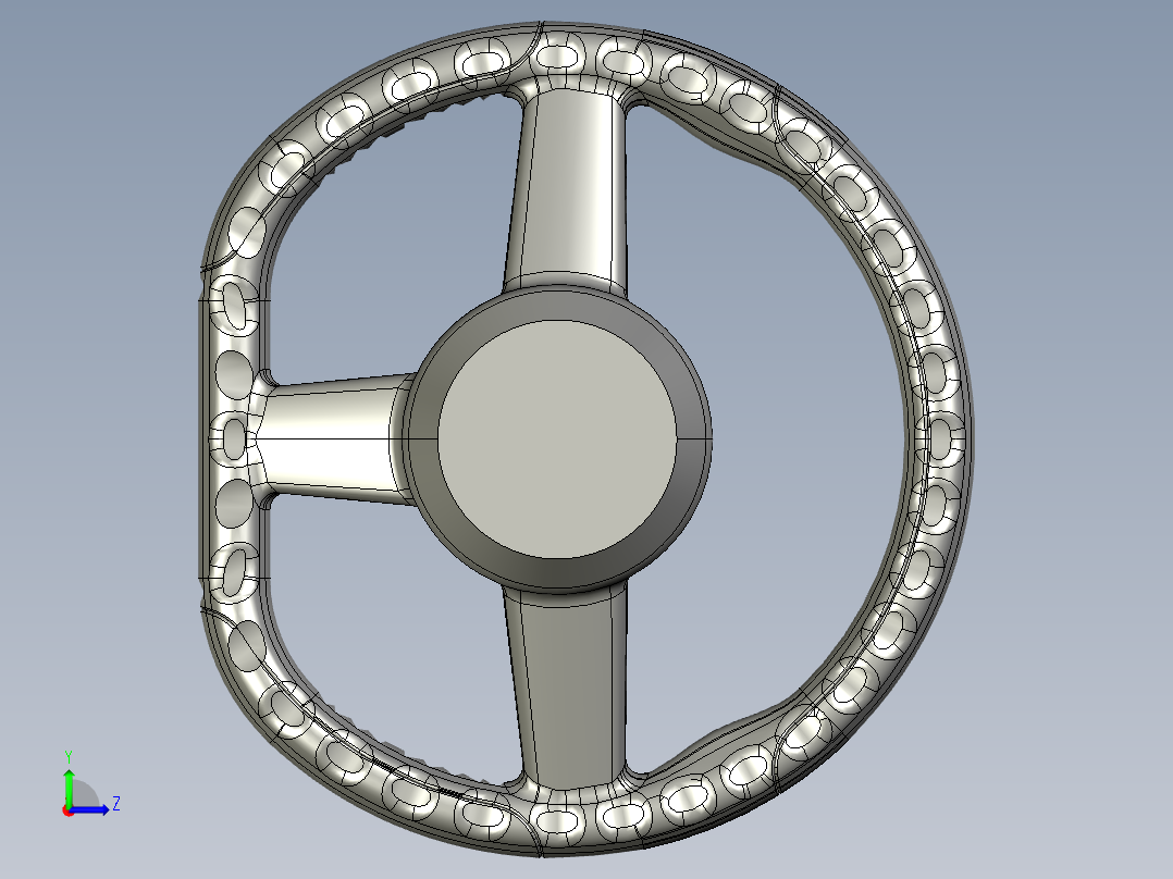 跑车方向盘左视图