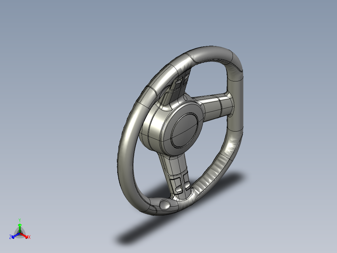 跑车方向盘正等轴测图