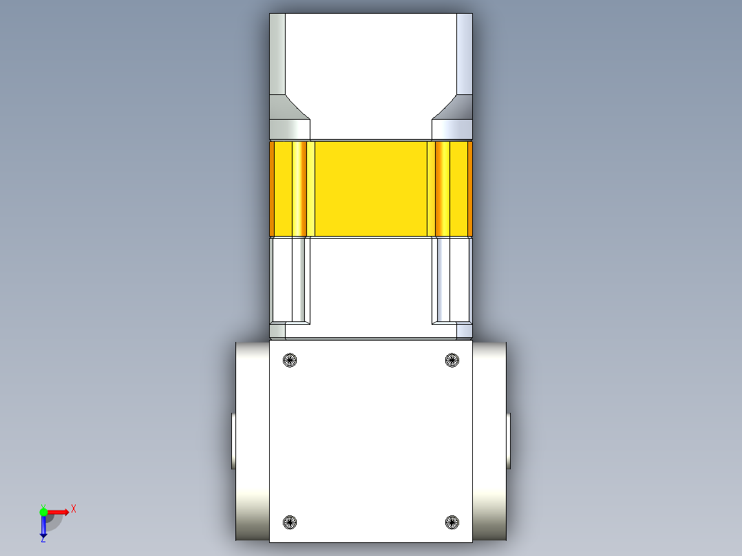 换向器PW90双孔 PGH90-L2 19-70-90-M6.stp俯视图