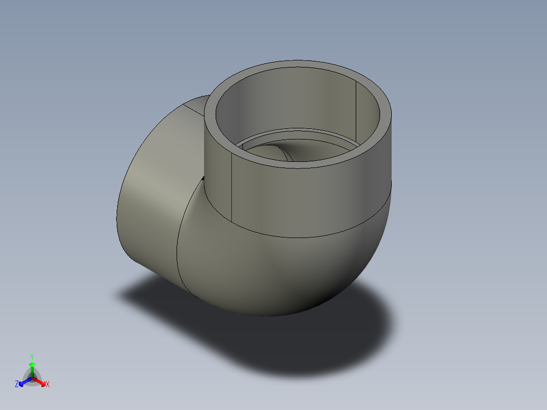 船舶管路系统SeaCor_90Elbow_SxS_37J106060_6in主视图