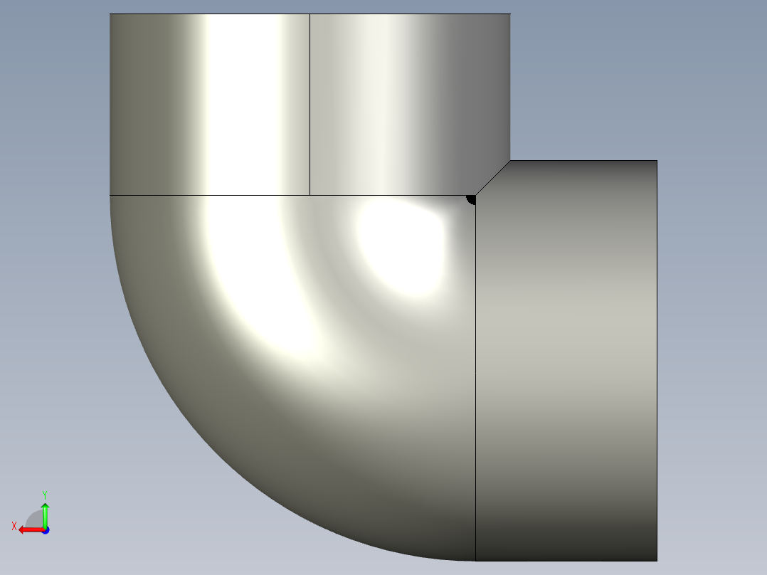 船舶管路系统SeaCor_90Elbow_SxS_37J106060_6in后视图