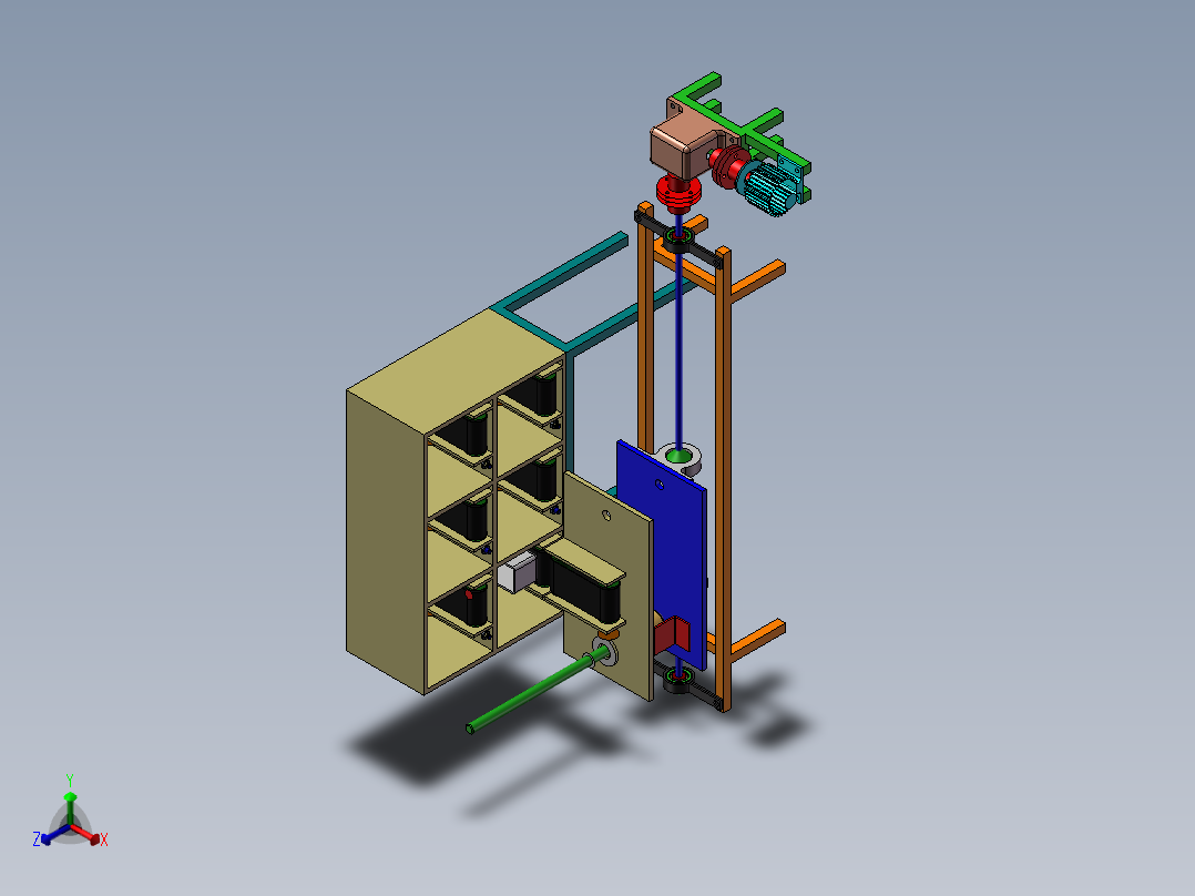 自动存储和检索系统正等轴测图