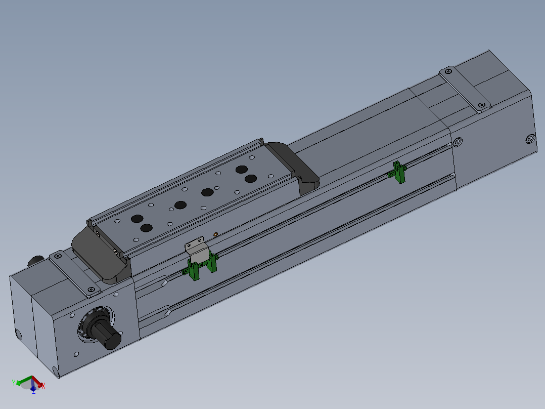 电动滑台模组MTG100双出轴模型