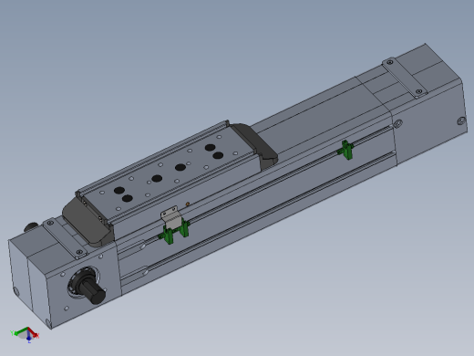 电动滑台模组MTG100双出轴模型