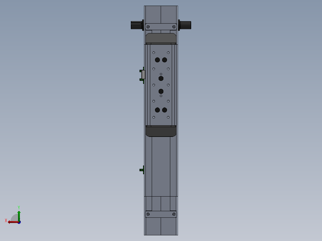 电动滑台模组MTG100双出轴模型后视图