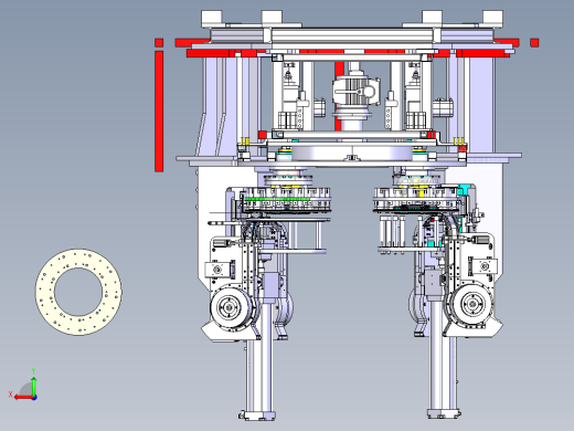 离合器传动盘铆摩擦片工作台设计后视缩略图