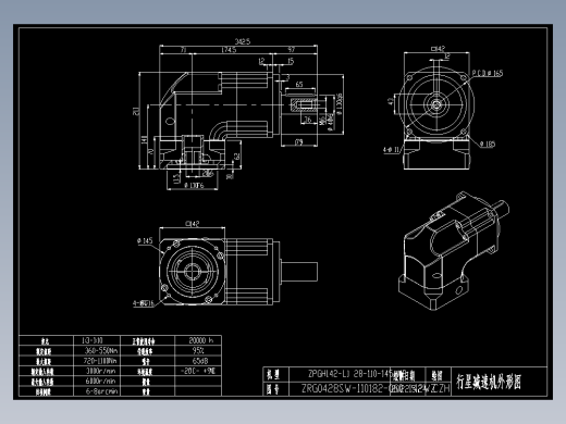 斜齿ZPGH142-L1 28-110-145-M8.DXF