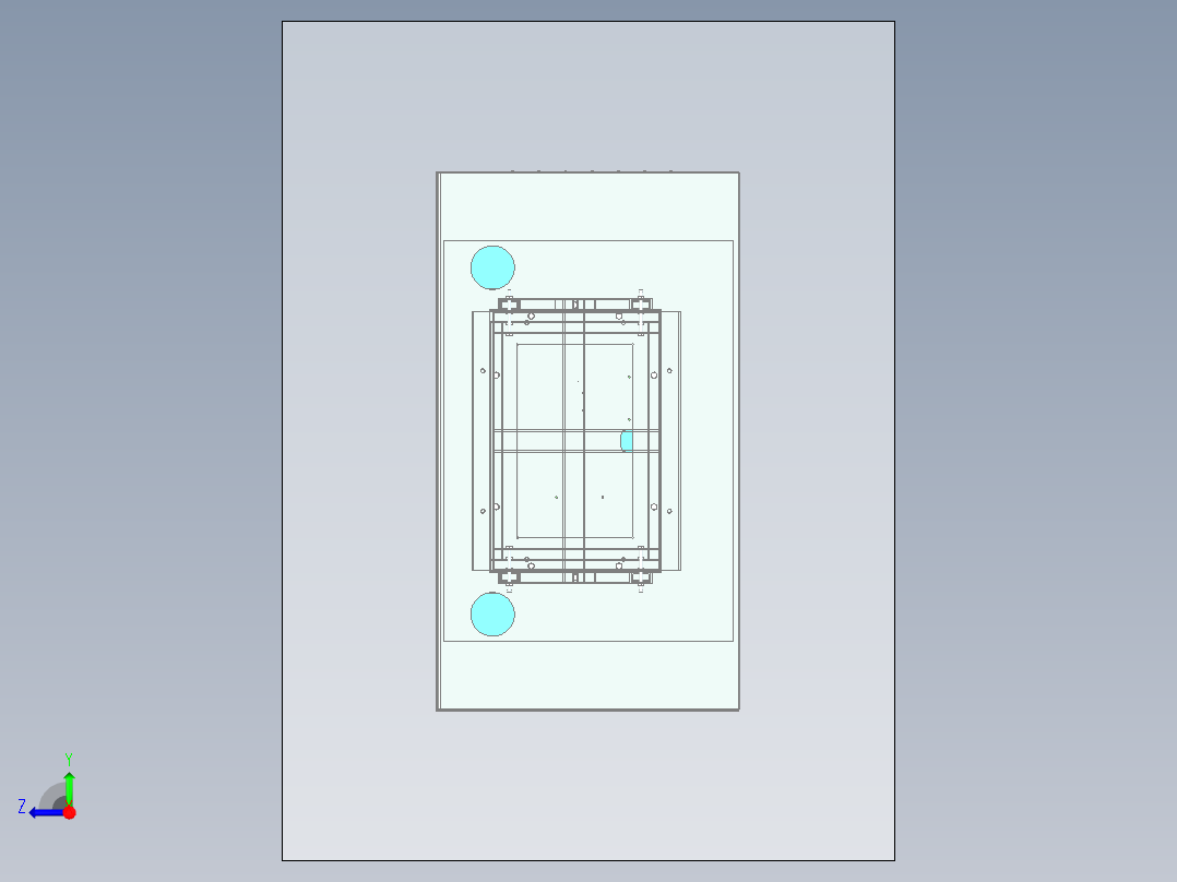 伸缩式55寸显示屏壁挂支架右视图