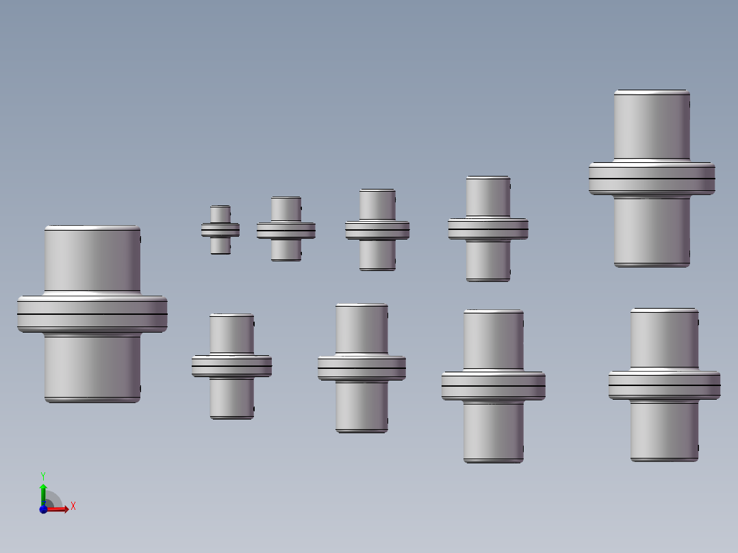 GT型凸缘联轴器 共10种型号前视图