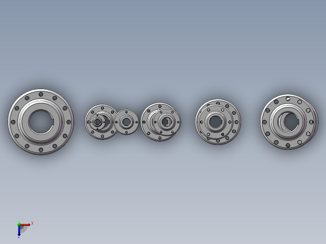 GT型凸缘联轴器 共10种型号俯视图