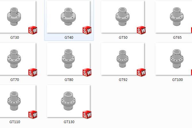 GT型凸缘联轴器 共10种型号