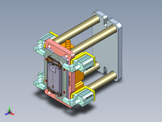X8-CNC4笔记本CNC工装夹具三维模型