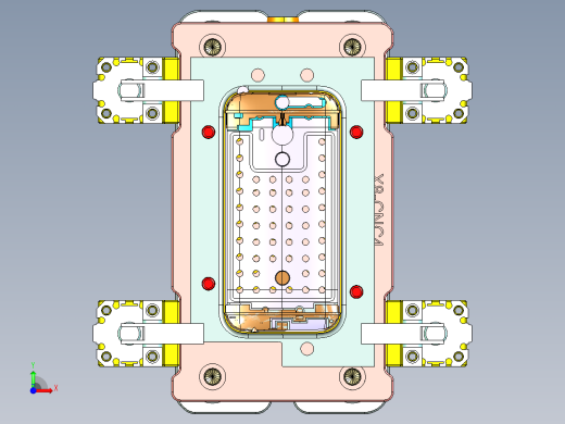 X8-CNC4笔记本CNC工装夹具三维模型前视缩略图