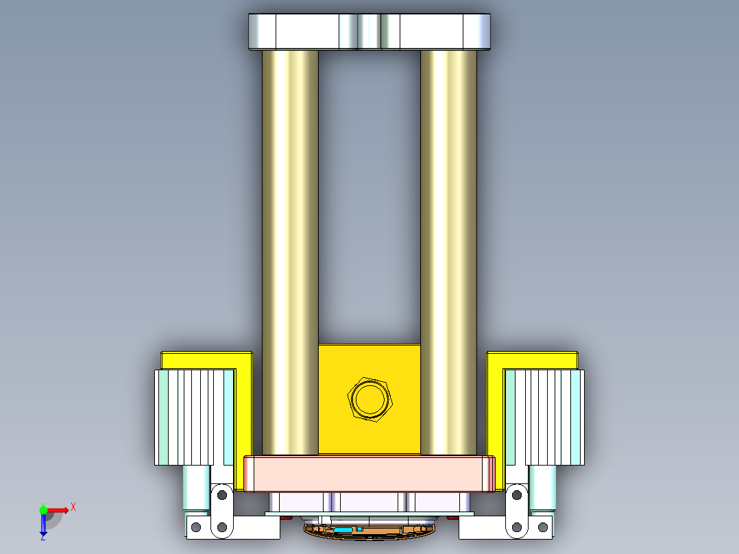 X8-CNC4笔记本CNC工装夹具三维模型俯视图