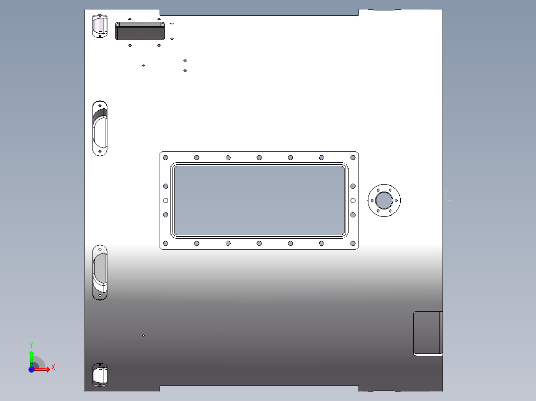 伺服舱壳体铸件前视图