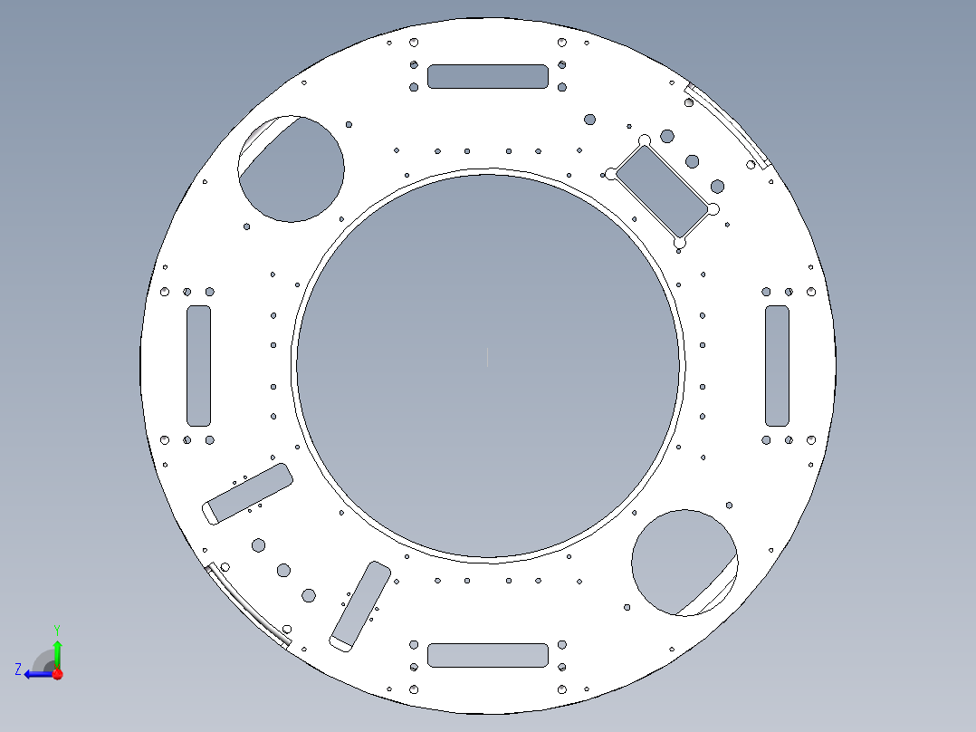 伺服舱壳体铸件右视图