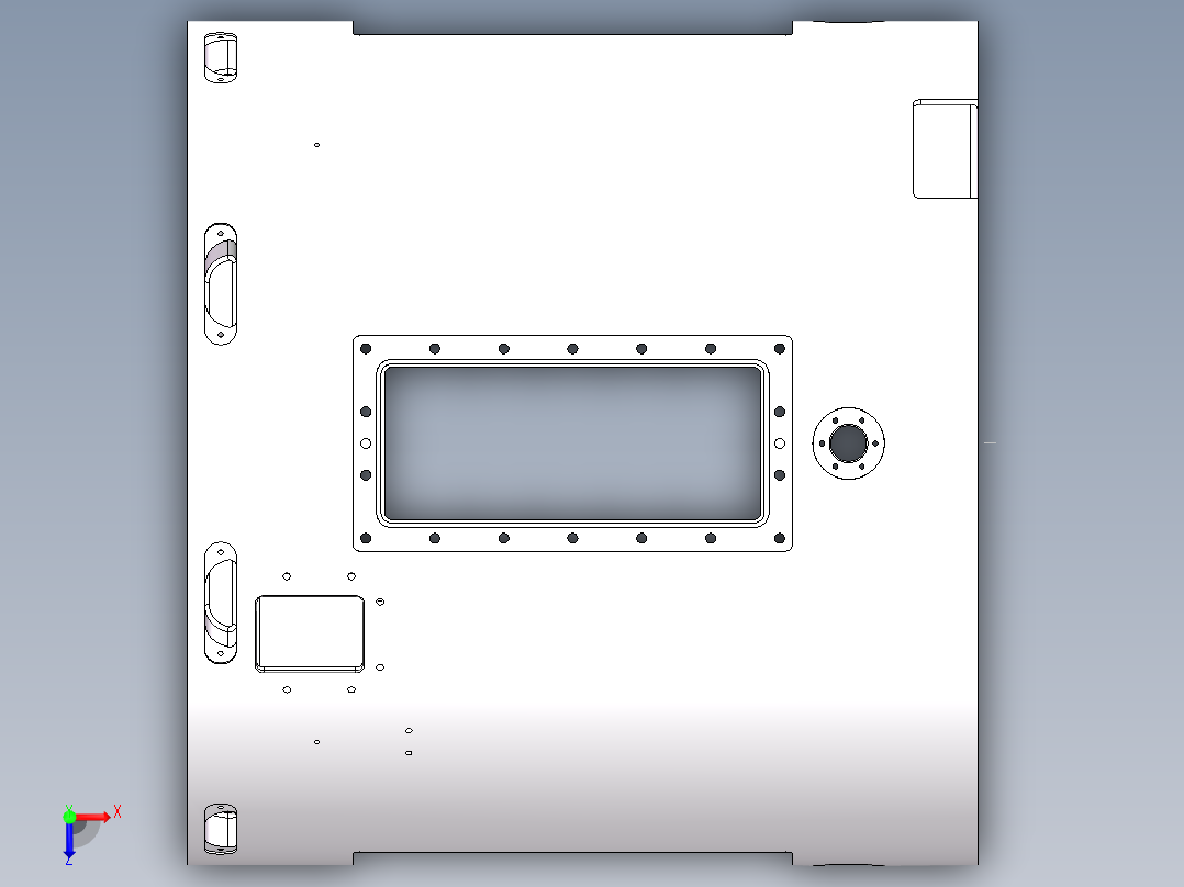 伺服舱壳体铸件俯视图