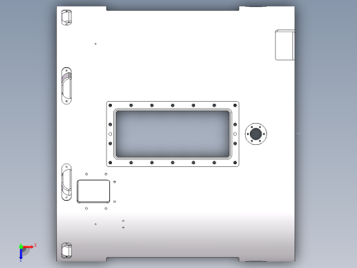 伺服舱壳体铸件俯视缩略图