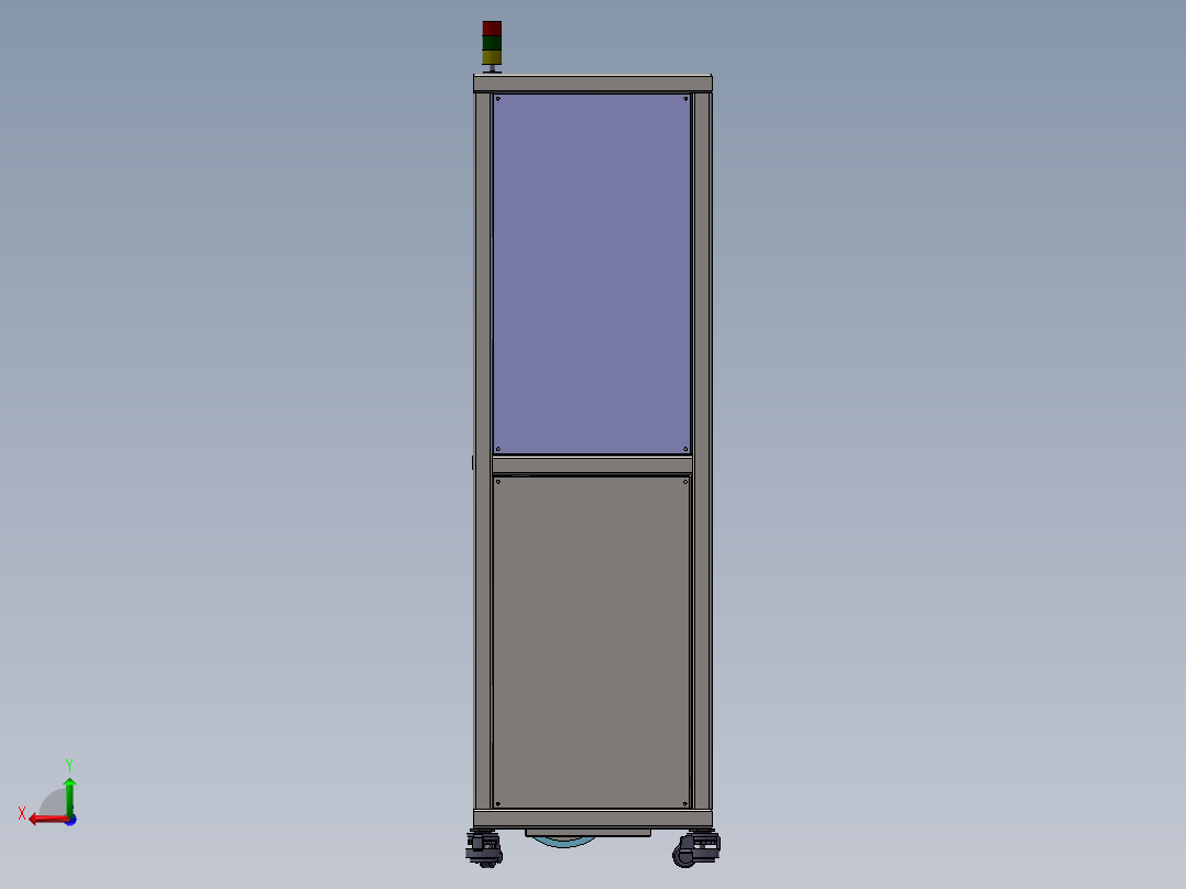 PVC管预热烤箱（sw18可编辑+工程图）后视图