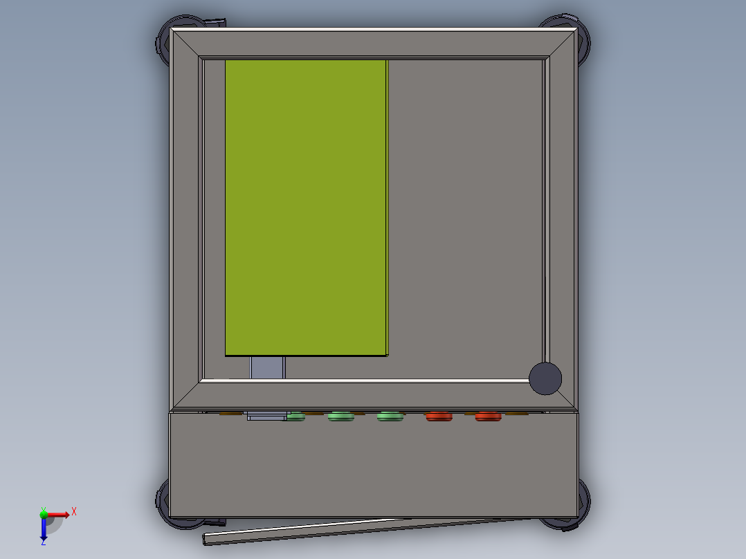 PVC管预热烤箱（sw18可编辑+工程图）俯视图