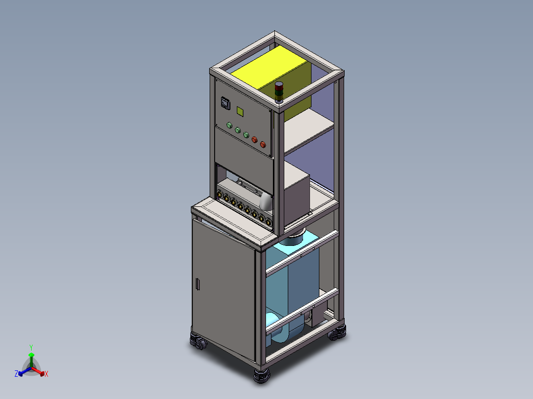 PVC管预热烤箱（sw18可编辑+工程图）正等轴测图