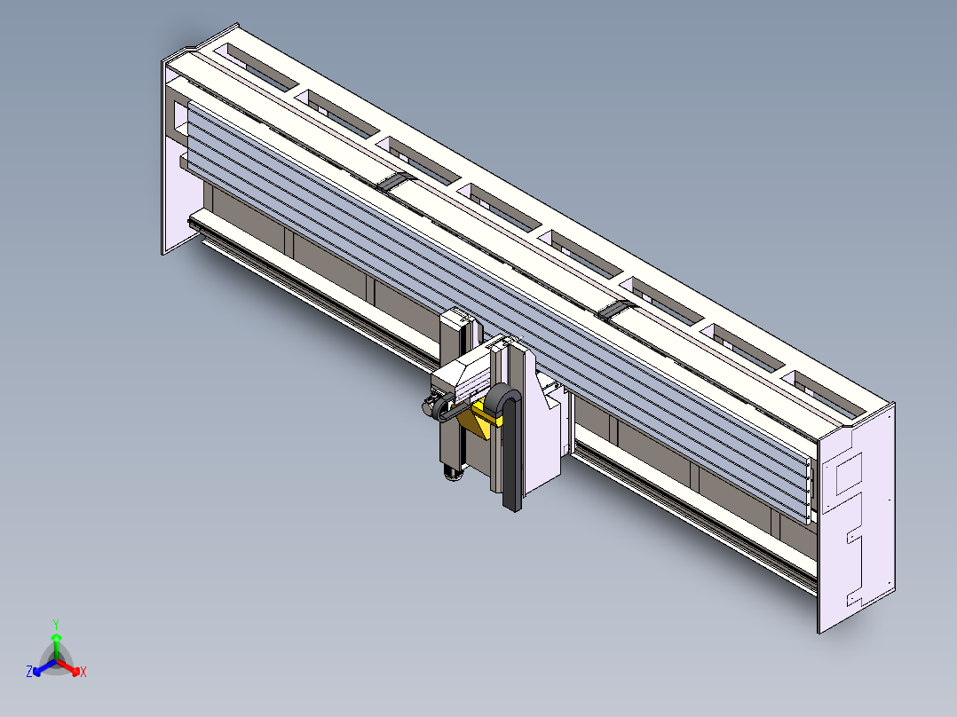 650型材雕铣机（sw18可编辑+工程图）正等轴测图