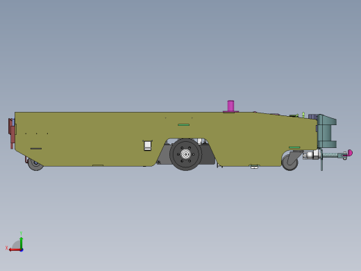 单向100W牵引式AGV三维图纸 Solidworks设计 附STEP后视缩略图