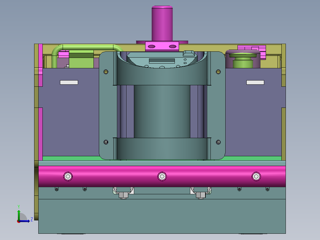 单向100W牵引式AGV三维图纸 Solidworks设计 附STEP左视图