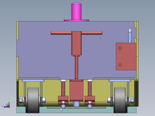 单向100W牵引式AGV三维图纸 Solidworks设计 附STEP右视缩略图