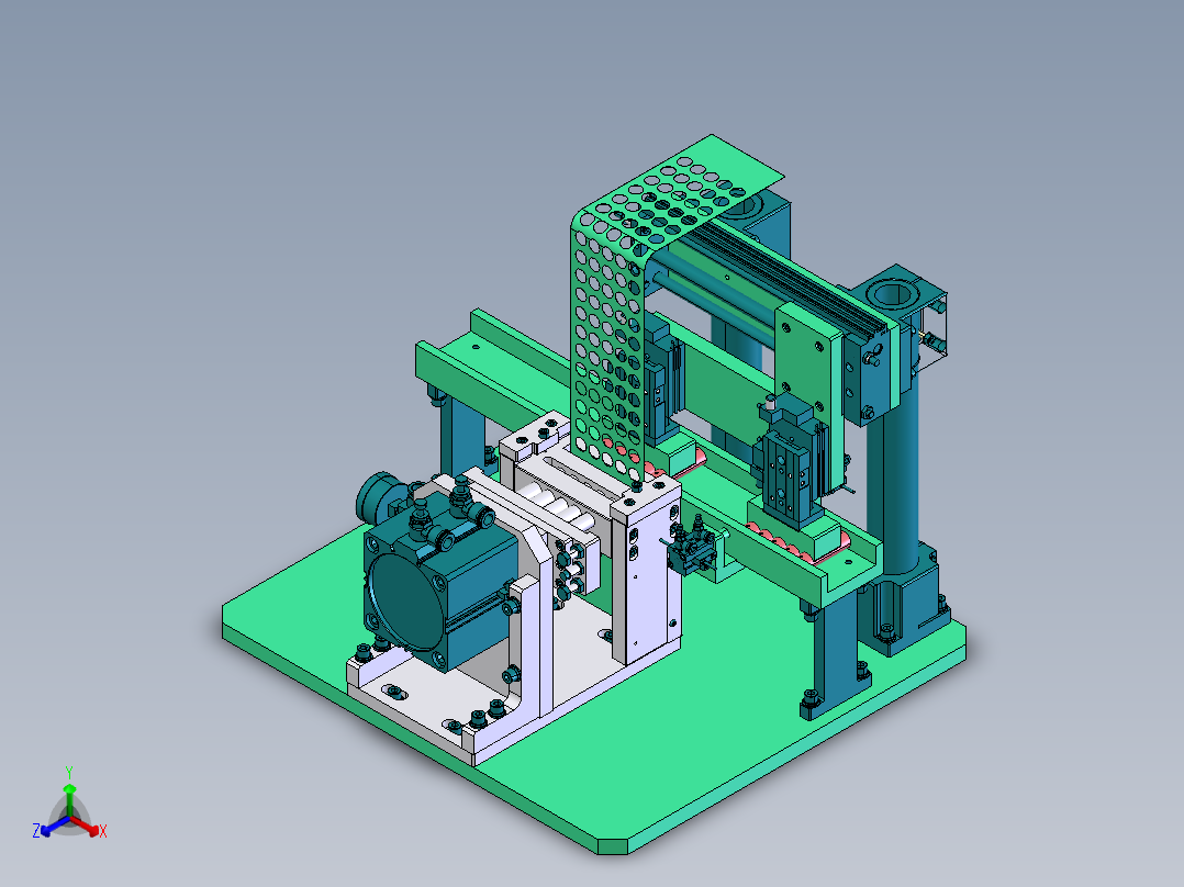 圆柱电池贴青稞纸机构正等轴测图
