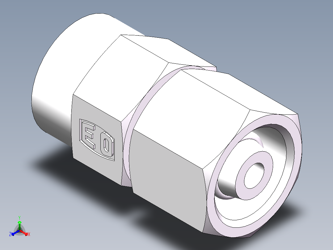 压力表接头-带螺母、7BD-04-16GDK+S主视图